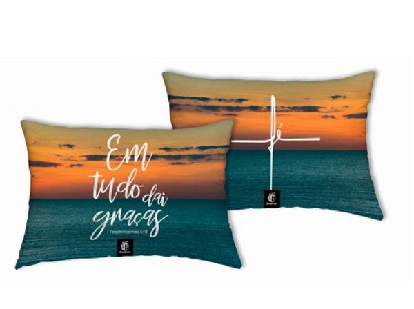 Almofada Retangular Pequena Em Tudo Dai Graças.