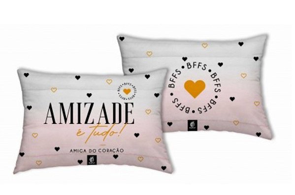 Almofada Retangulo Pequena Amiga do Coração