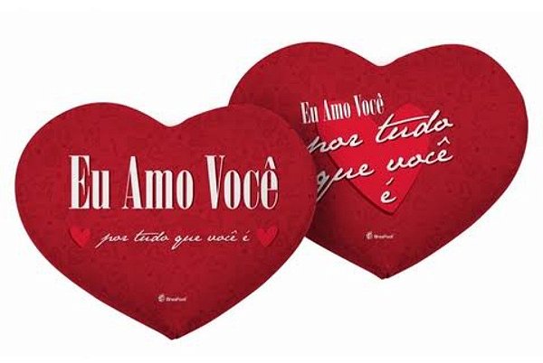 Almofada Coração Pequena Eu Amo Você Por Tudo