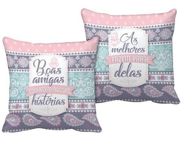 Almofada Boas Amigas Conhecem Nossas Histórias