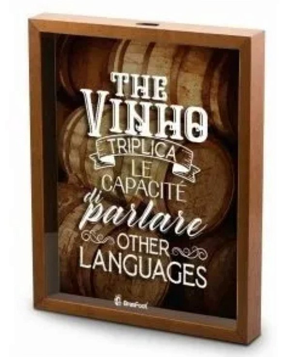 Quadro Vidro Rolha The Vinho Triplica Le Capacité