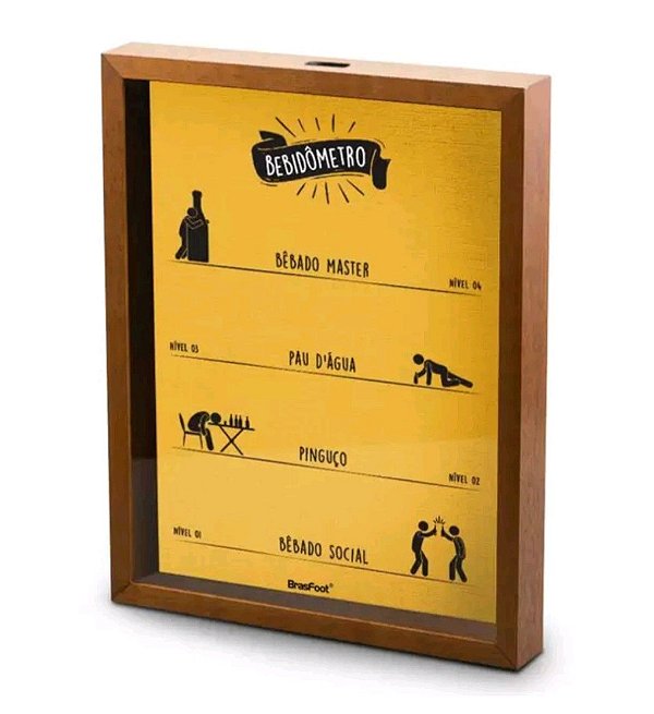 Quadro Vidro Tampinha Bebidômetro