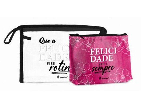 Necessaire Felicidade Vire Rotina