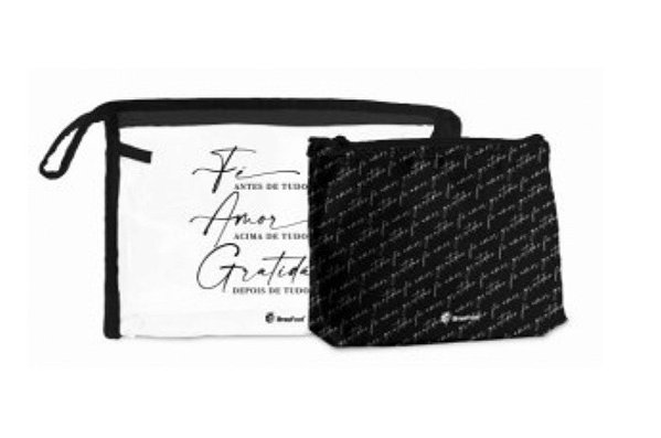 Necessaire Fé Amor e Gratidão