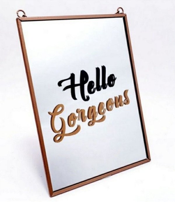 Quadro Espelho Rose Hello Gorgeous