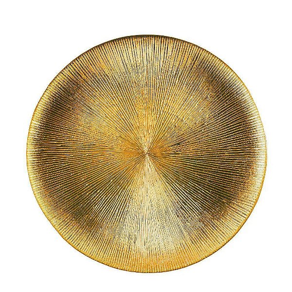 Prato Raso Cristal de Chumbo DOTS Dourado 27cm - Wolff - Lar Doce Lar -  Tudo para sua mesa posta e decoração de sua casa
