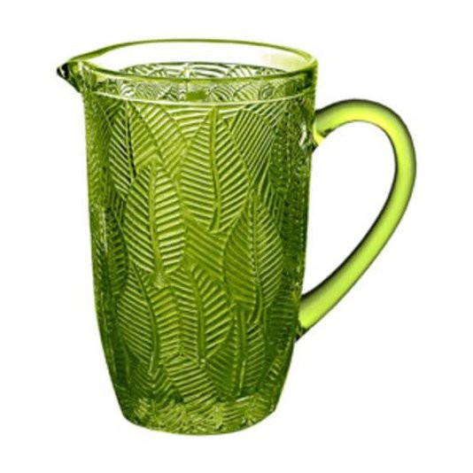 Jarra de Vidro Sodo-Calcico Leaves Verde 1,3L - Bon Gourmet