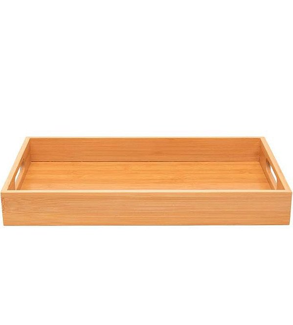 Bandeja Bambu Retangular c/ Alça Tyft 37x28,5x5,5cm - Yoi