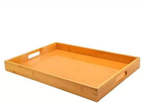Bandeja Bambu Retangular c/ Alça Sense 48x35x4cm