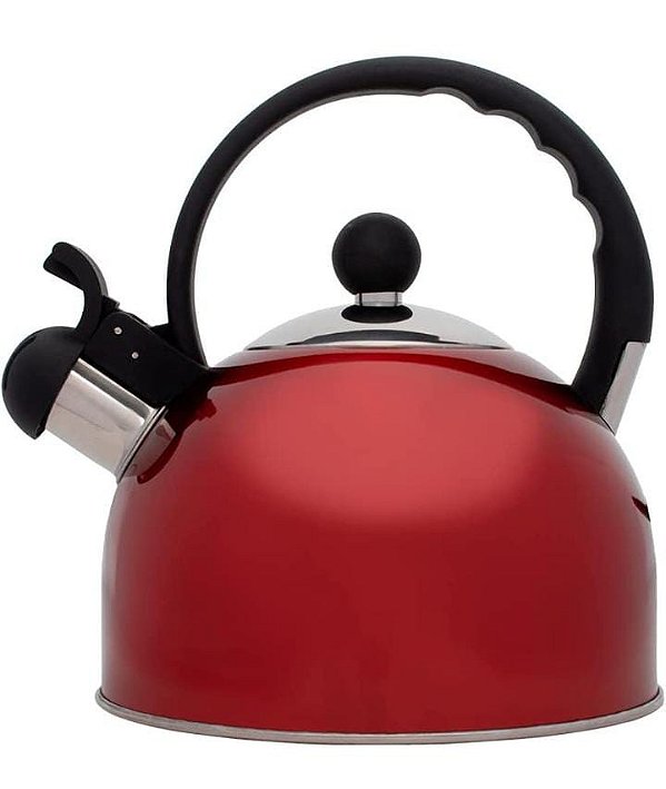 Chaleira Vermelho em Inox - Mimo Style