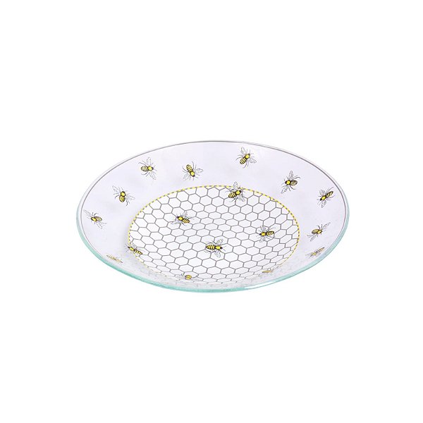Dupla Bowl Vidro Abelha 22cm - Decorglass