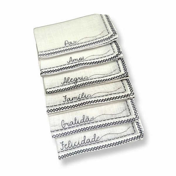 Cj 6 Guardanapos Sentimentos