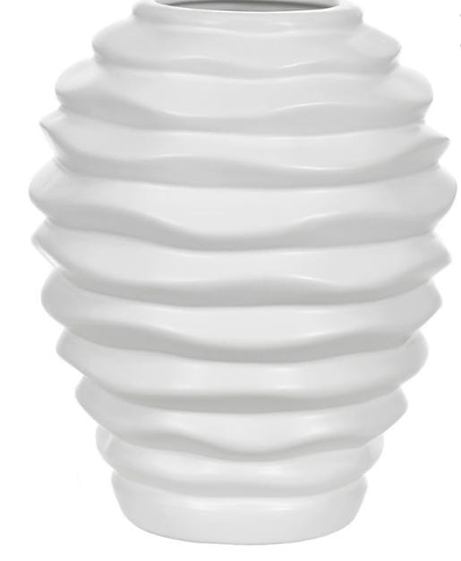 Vaso Decorativo Cerâmica Branco 25cm - D&A