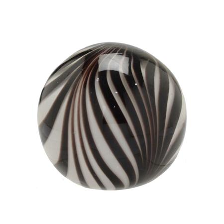Bola Decorativa em Vidro Listrada 10x10x10cm - Mabruk