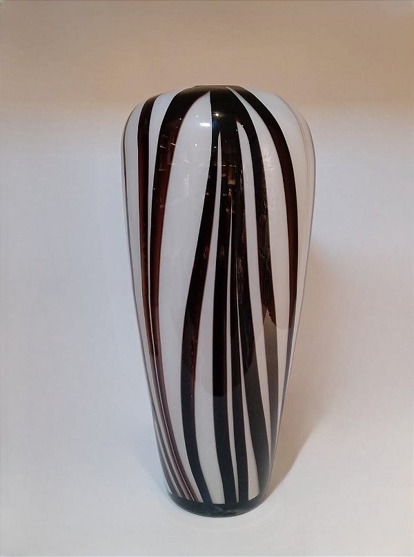Vaso Decorativo Listrado 35cm - Mabruk