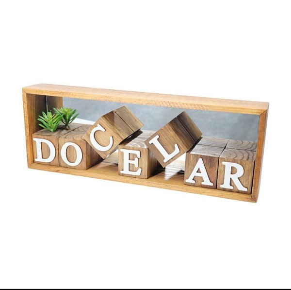 Nicho  Cubos Doce Lar MDF Banrco  Pinus Luxo