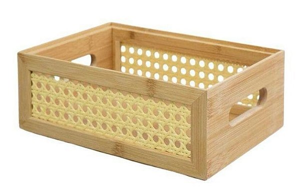 Caixa Organizadora Empilhável de Palhinha 22cm