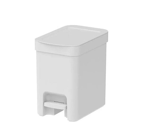 Lixeira Pequena C/ Pedal Trium 6l Branco Banheiro Cozinha