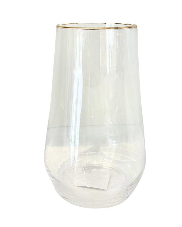 Cj 6 Copos 550ml Bergen c/ Borda Dourada