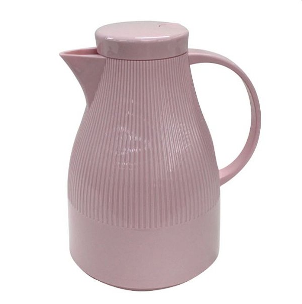 Garrafa Térmica em Plástico 1L L19,5xP16xA24,5cm Cor Rosa Claro Dynasty Lummiere