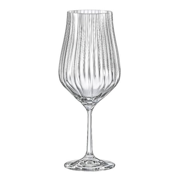 Cj 6 Taças p/ Água Tulipa Optic em Cristal Ecológico 550ml