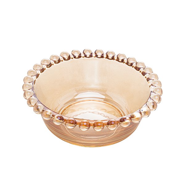 Conjunto 4 Bowls de Cristal Pearl Âmbar 12cm x 4cm - Wolff