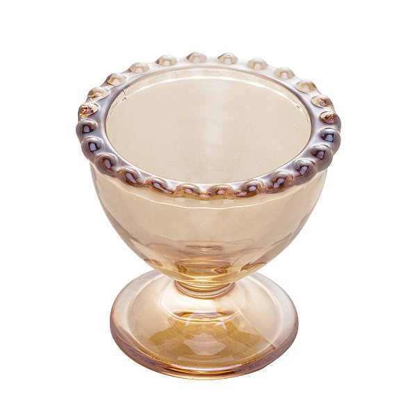 Conjunto 6 Porta Ovos de Cristal Pearl Âmbar 6cm x 6cm - Wolff