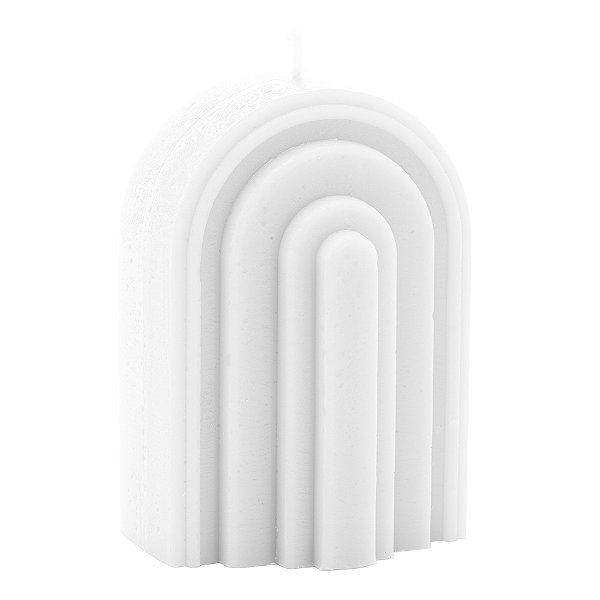 Vela de Parafina Rainbow Branca 7cm x 3,5cm x 10cm - Wolff