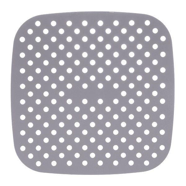 Tapete Protetor de Silicone para Air Fryer Quadrado Cinza 18,5cm - Lyor