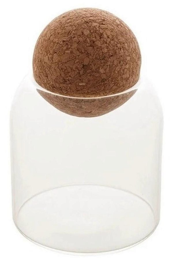 Pote Vidro Borossilicato c/ Tampa de Cortiça 600ml