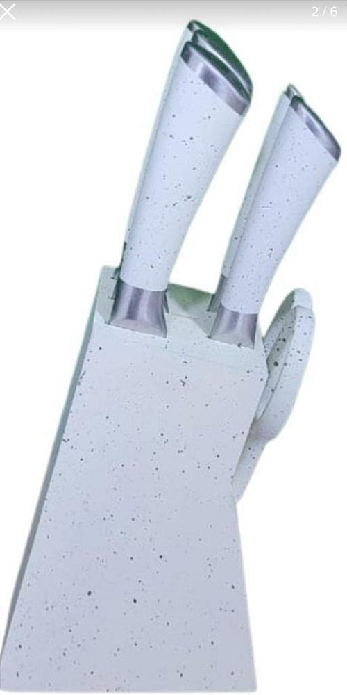 Jogo de Facas 6 pcs c/ Cepo Mármol