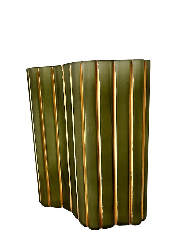 Vaso Dedorativo Vidro (Verde) 26,5X21,5X12,5cm