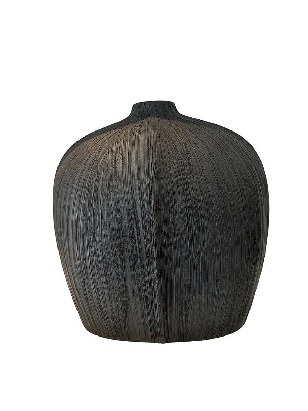 Vaso Decorativo Ceramica Preto - P
