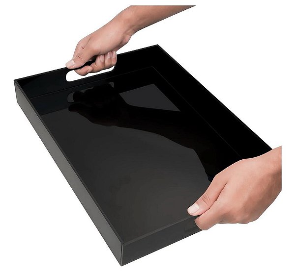 Bandeja Retangular Black 46cm