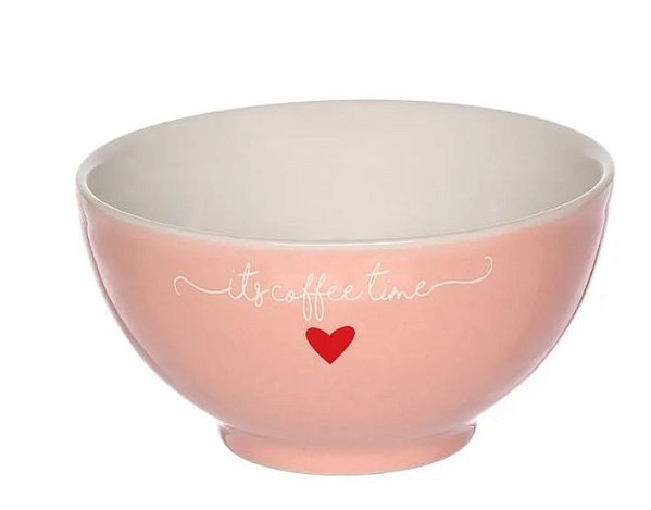 Kit 6 Bowls L'Amour em Porcelana Rosa 440ml - Hauskraft