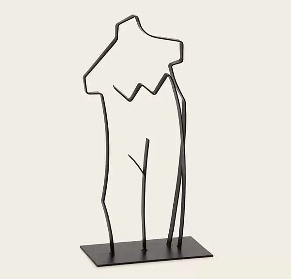 Escultura Decorativa em Metal Preto 30cm - Mart