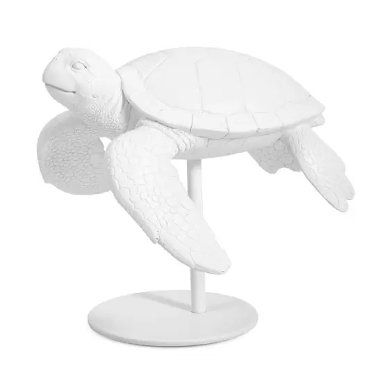 Escultura Tartaruga Suspensa em Poliresina Branca -  Mart