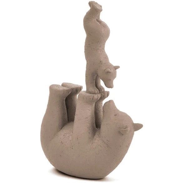 Escultura Urso Cinza Poliresina - Mart
