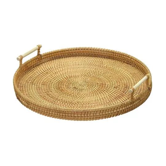 Bandeja Decorativa em Rattan 35cm