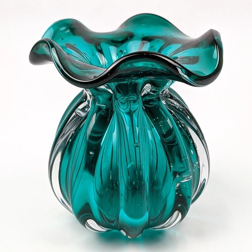 Vaso  de Murano Luxo Decoração Verde