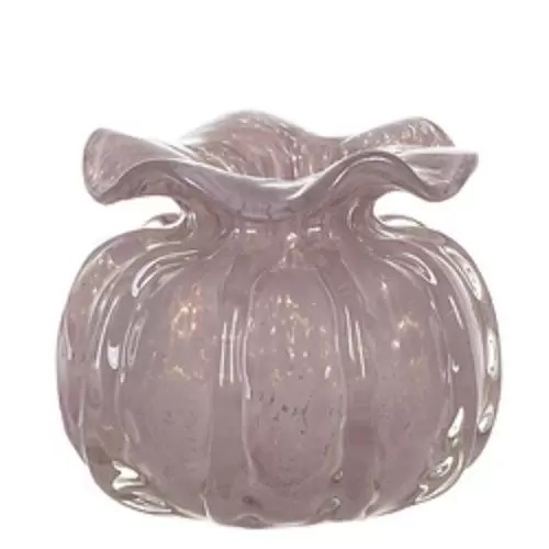 Vaso Decorativo Murano Vidro Rosa - Flor Arte