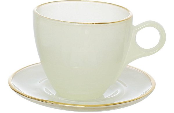 Cj 4 Xícaras c/ Pires 170ml Matte Cristal