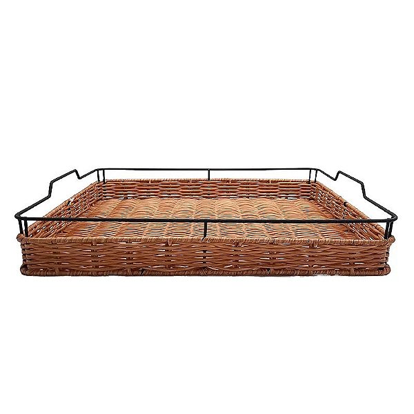 Bandeja Rattan Iron - 40x30