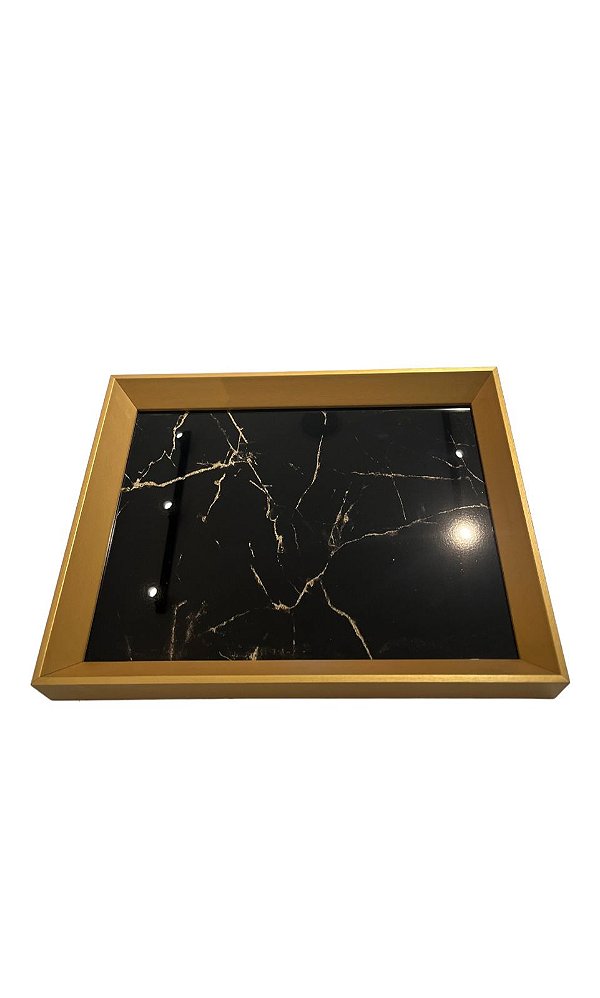 Bandeja Quadrada Preta - 45cm