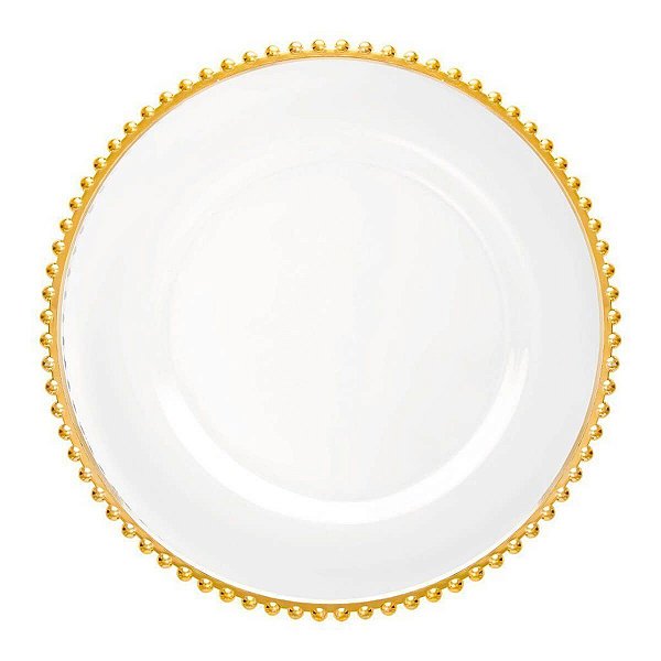 Sousplat Copa & Cia Dallas Dots Dourado