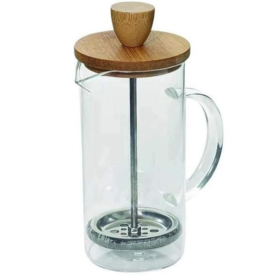 Cafeteira Prensa Francesa Tampa Bambu e Alça - 370ml