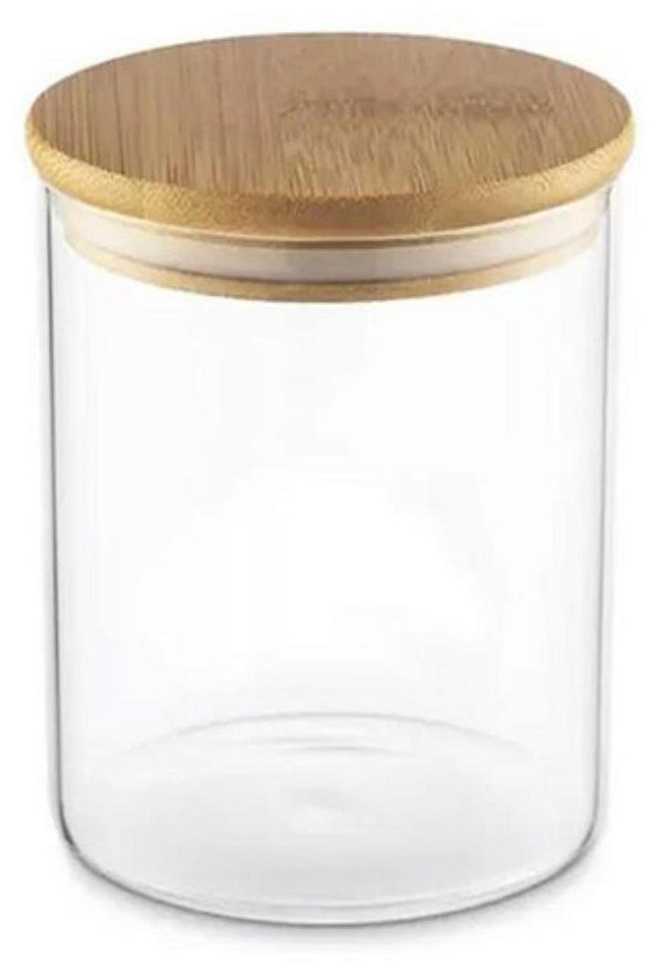Pote Hermético Borossilicato c/ Tampa de Bambu 750ml