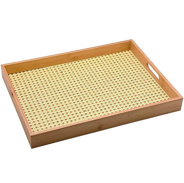 Bandeja Bambu Reta Palhinha 48cm