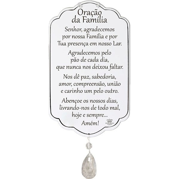 Móbile de Parede Oração da Família 24,5x14,5