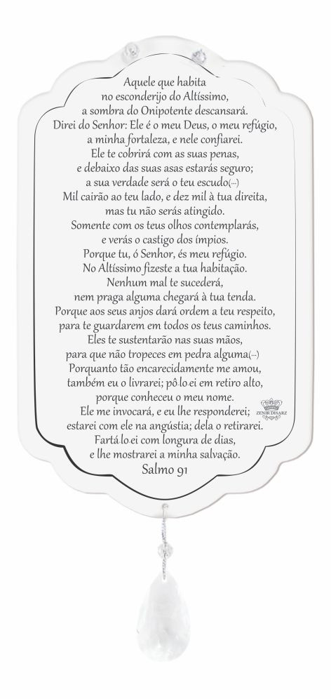 Móbile de Parede Salmo 91 24,5x14,5